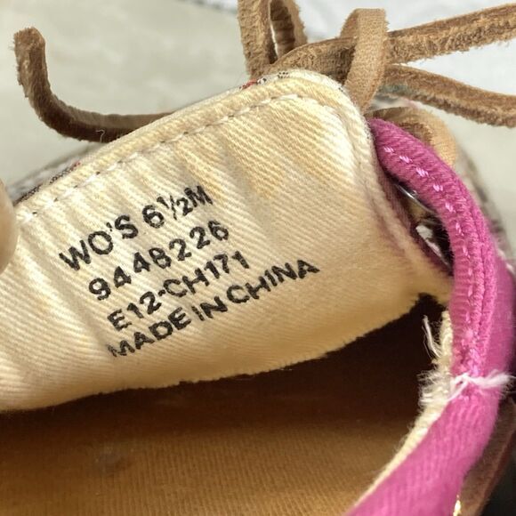 Sperry Shoes Women 6.5 Pink Gray Plaid Sequin Classic Casual Slip on Boat Loafer - Picture 12 of 12